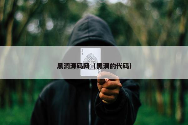 黑洞源码网（黑洞的代码）