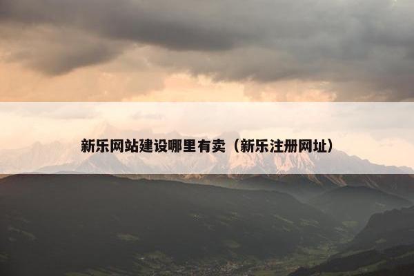 新乐网站建设哪里有卖（新乐注册网址）
