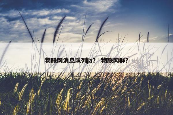 物联网消息队列ja？ 物联网群？