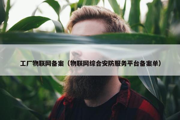 工厂物联网备案（物联网综合安防服务平台备案单）
