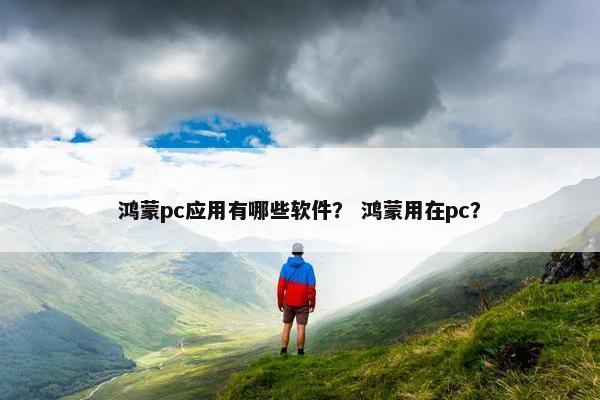 鸿蒙pc应用有哪些软件？ 鸿蒙用在pc？