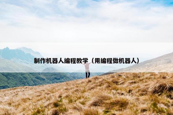 制作机器人编程教学（用编程做机器人）