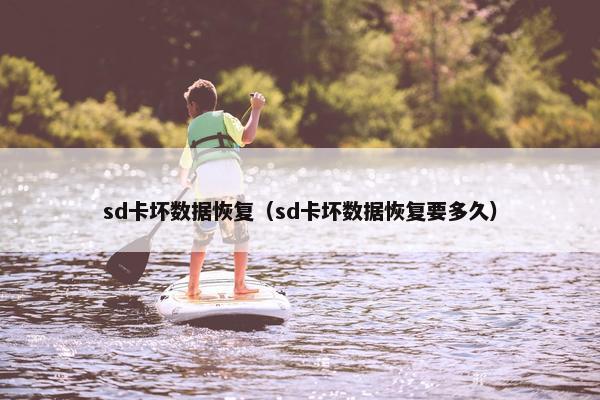 sd卡坏数据恢复（sd卡坏数据恢复要多久）