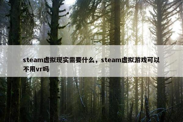 steam虚拟现实需要什么，steam虚拟游戏可以不用vr吗
