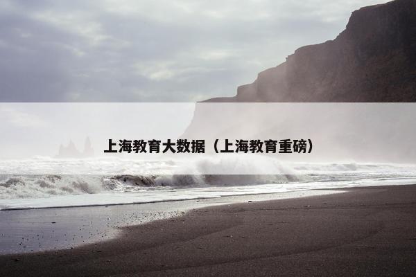 上海教育大数据（上海教育重磅）