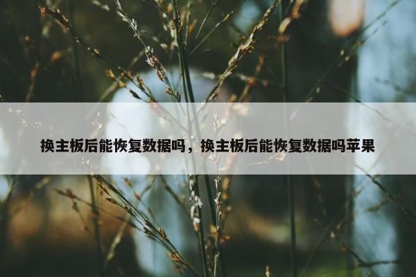 换主板后能恢复数据吗，换主板后能恢复数据吗苹果