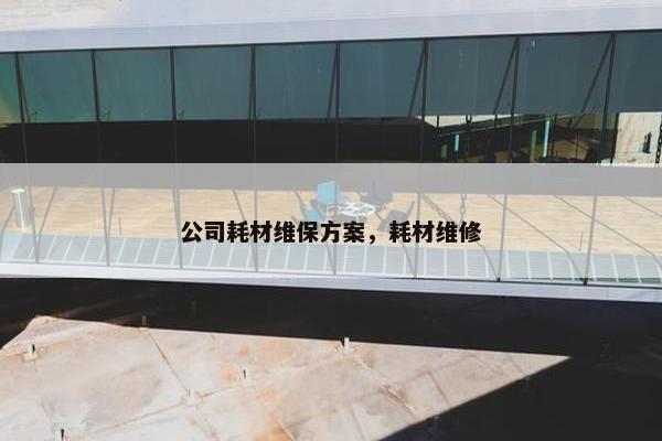 公司耗材维保方案，耗材维修