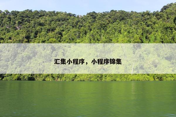 汇集小程序，小程序锦集