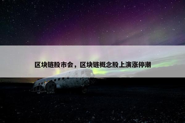 区块链股市会，区块链概念股上演涨停潮