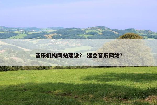 音乐机构网站建设？ 建立音乐网站？