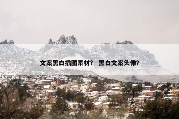 文案黑白插图素材？ 黑白文案头像？