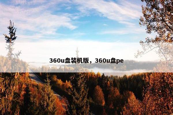 360u盘装机版，360u盘pe