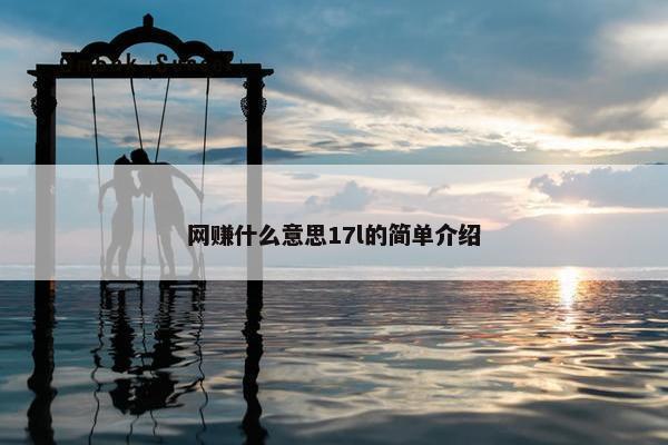网赚什么意思17l的简单介绍