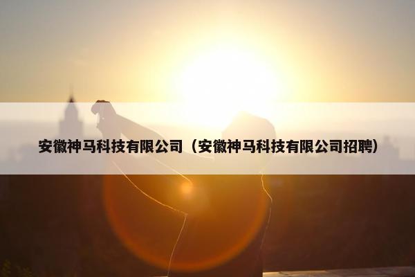 安徽神马科技有限公司（安徽神马科技有限公司招聘）