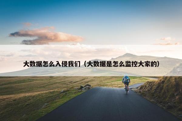 大数据怎么入侵我们（大数据是怎么监控大家的）