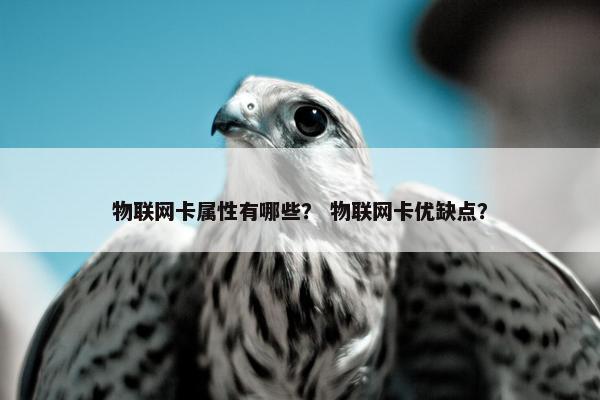物联网卡属性有哪些？ 物联网卡优缺点？