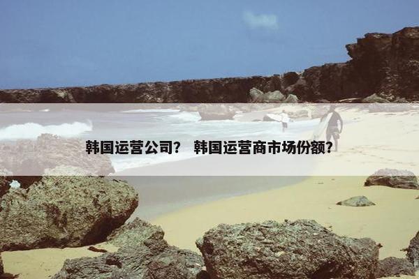 韩国运营公司？ 韩国运营商市场份额？
