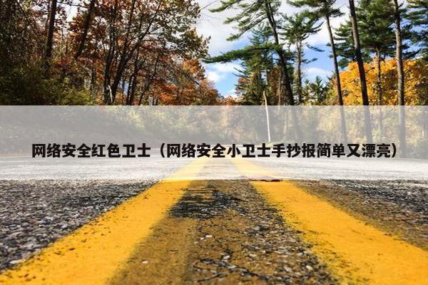 网络安全红色卫士（网络安全小卫士手抄报简单又漂亮）