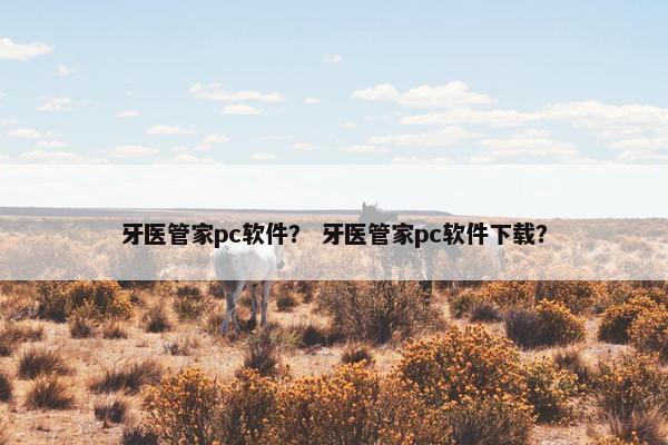 牙医管家pc软件？ 牙医管家pc软件下载？