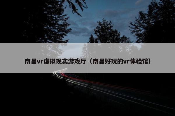 南昌vr虚拟现实游戏厅（南昌好玩的vr体验馆）