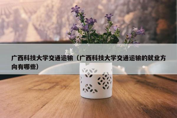 广西科技大学交通运输（广西科技大学交通运输的就业方向有哪些）