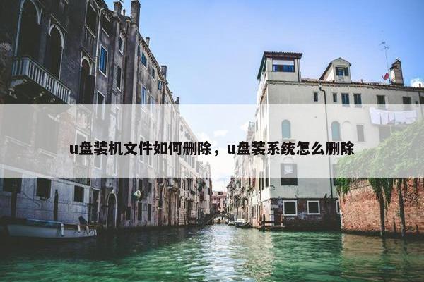 u盘装机文件如何删除，u盘装系统怎么删除