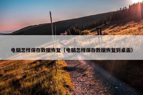 电脑怎样保存数据恢复（电脑怎样保存数据恢复到桌面）
