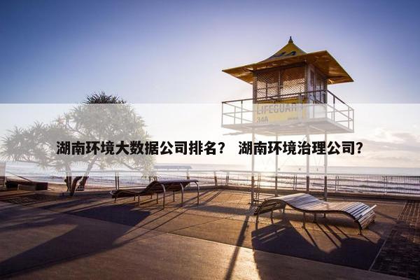 湖南环境大数据公司排名？ 湖南环境治理公司？