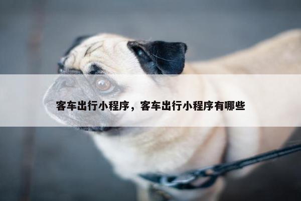 客车出行小程序，客车出行小程序有哪些