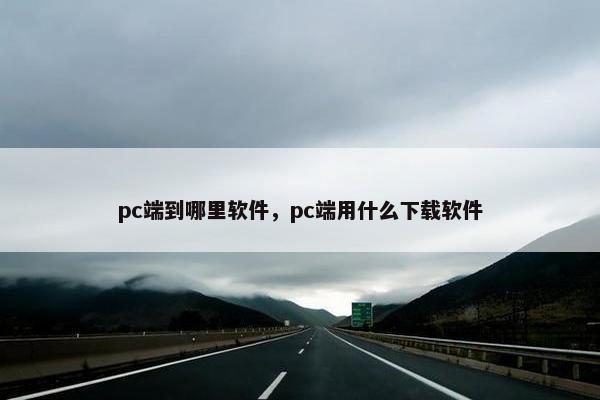 pc端到哪里软件，pc端用什么下载软件