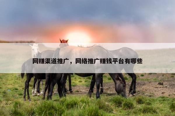 网赚渠道推广，网络推广赚钱平台有哪些