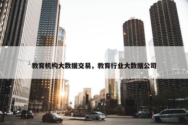 教育机构大数据交易，教育行业大数据公司