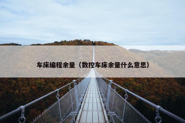 车床编程余量（数控车床余量什么意思）
