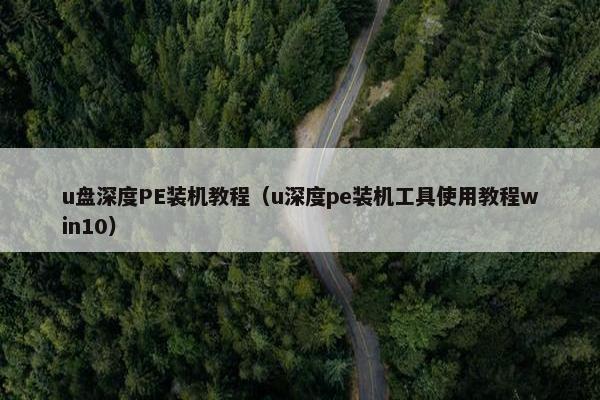 u盘深度PE装机教程（u深度pe装机工具使用教程win10）