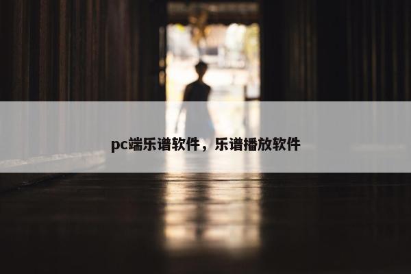 pc端乐谱软件，乐谱播放软件