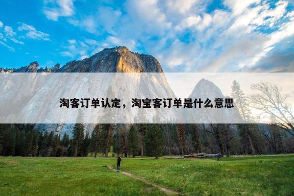 淘客订单认定，淘宝客订单是什么意思