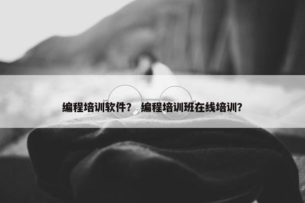 编程培训软件？ 编程培训班在线培训？