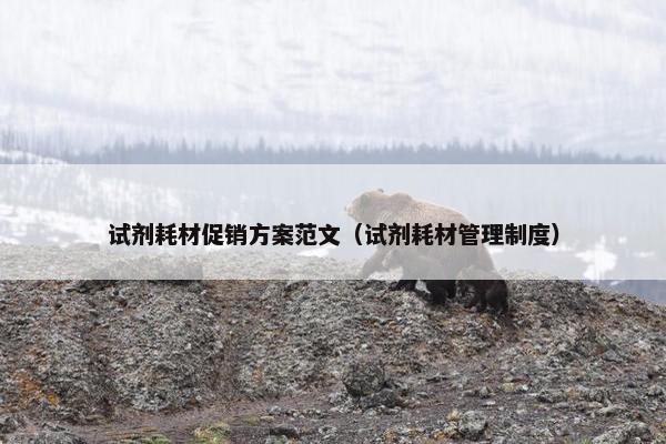 试剂耗材促销方案范文（试剂耗材管理制度）