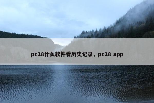 pc28什么软件看历史记录，pc28 app