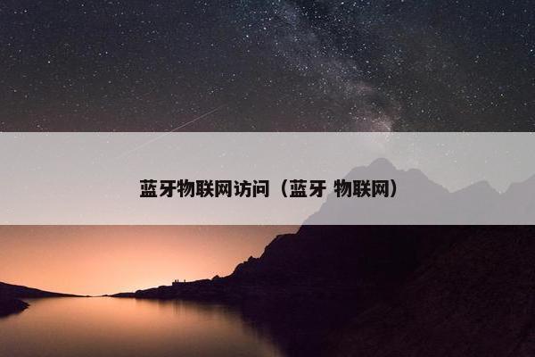 蓝牙物联网访问（蓝牙 物联网）