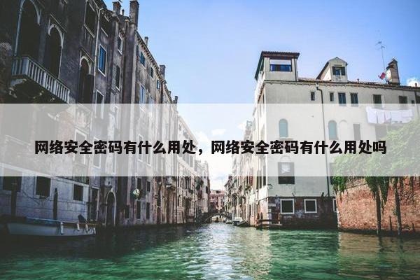 网络安全密码有什么用处，网络安全密码有什么用处吗