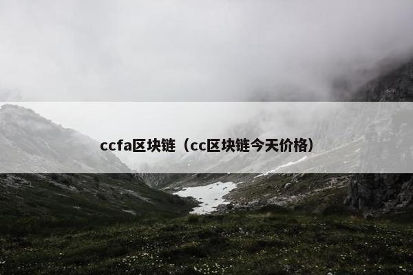 ccfa区块链（cc区块链今天价格）
