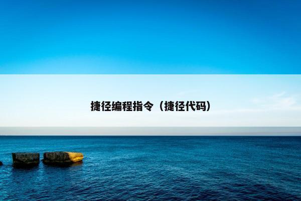 捷径编程指令（捷径代码）