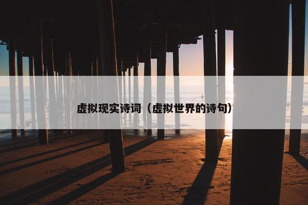 虚拟现实诗词（虚拟世界的诗句）