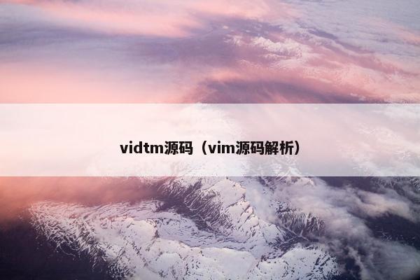 vidtm源码（vim源码解析）