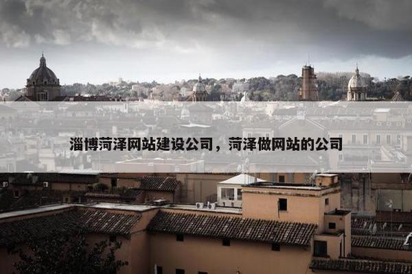 淄博菏泽网站建设公司，菏泽做网站的公司