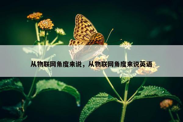 从物联网角度来说，从物联网角度来说英语